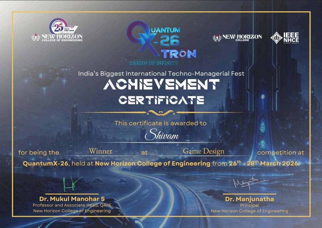 QuantumX-26 Game Design Winner